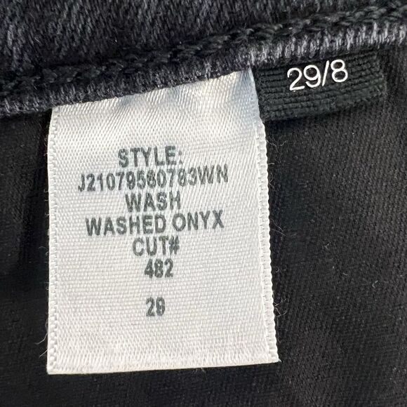 Veronica Beard Emma Mid-rise Skinny Jeans Washed Onyx Black Raw Hem stretch 29 - Picture 9 of 9